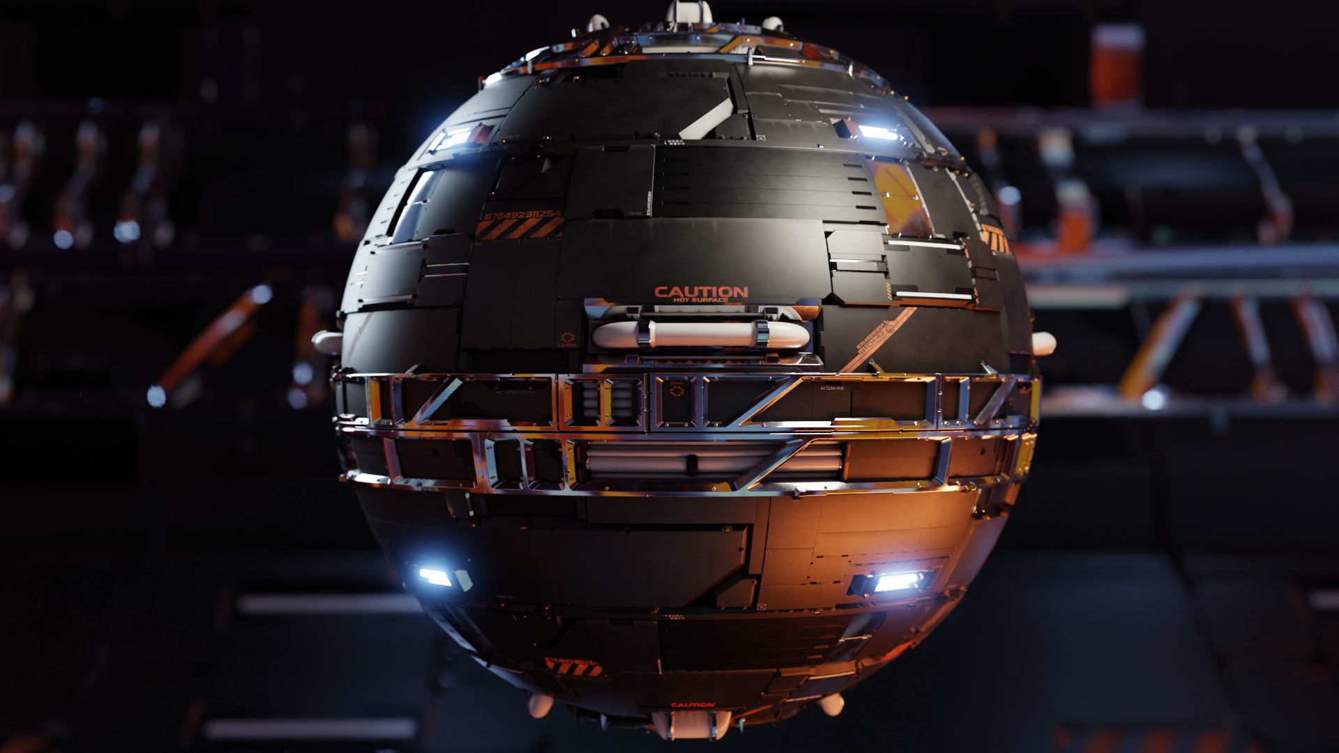 Sci fi Trim sheet texture 3 Variations Low-poly 3D model_9