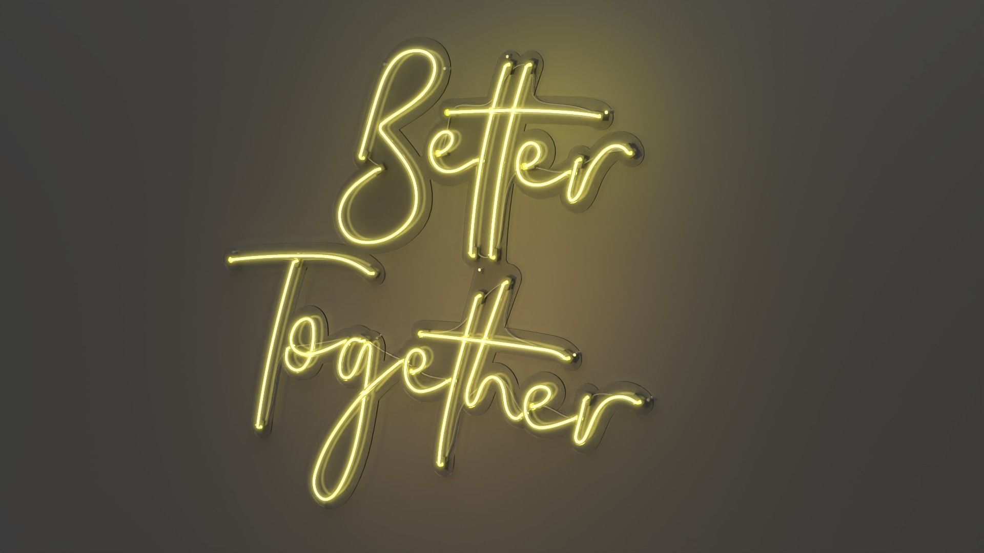 Better Together - Neon Sign 3D model_5