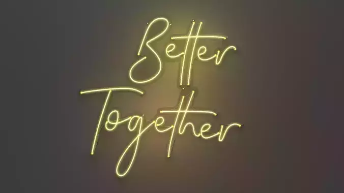 Better Together - Neon Sign 3D model