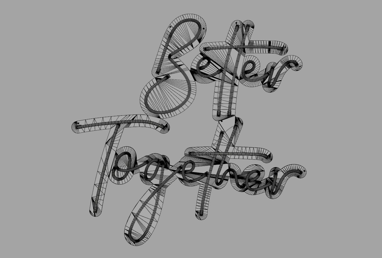 Better Together - Neon Sign 3D model_6