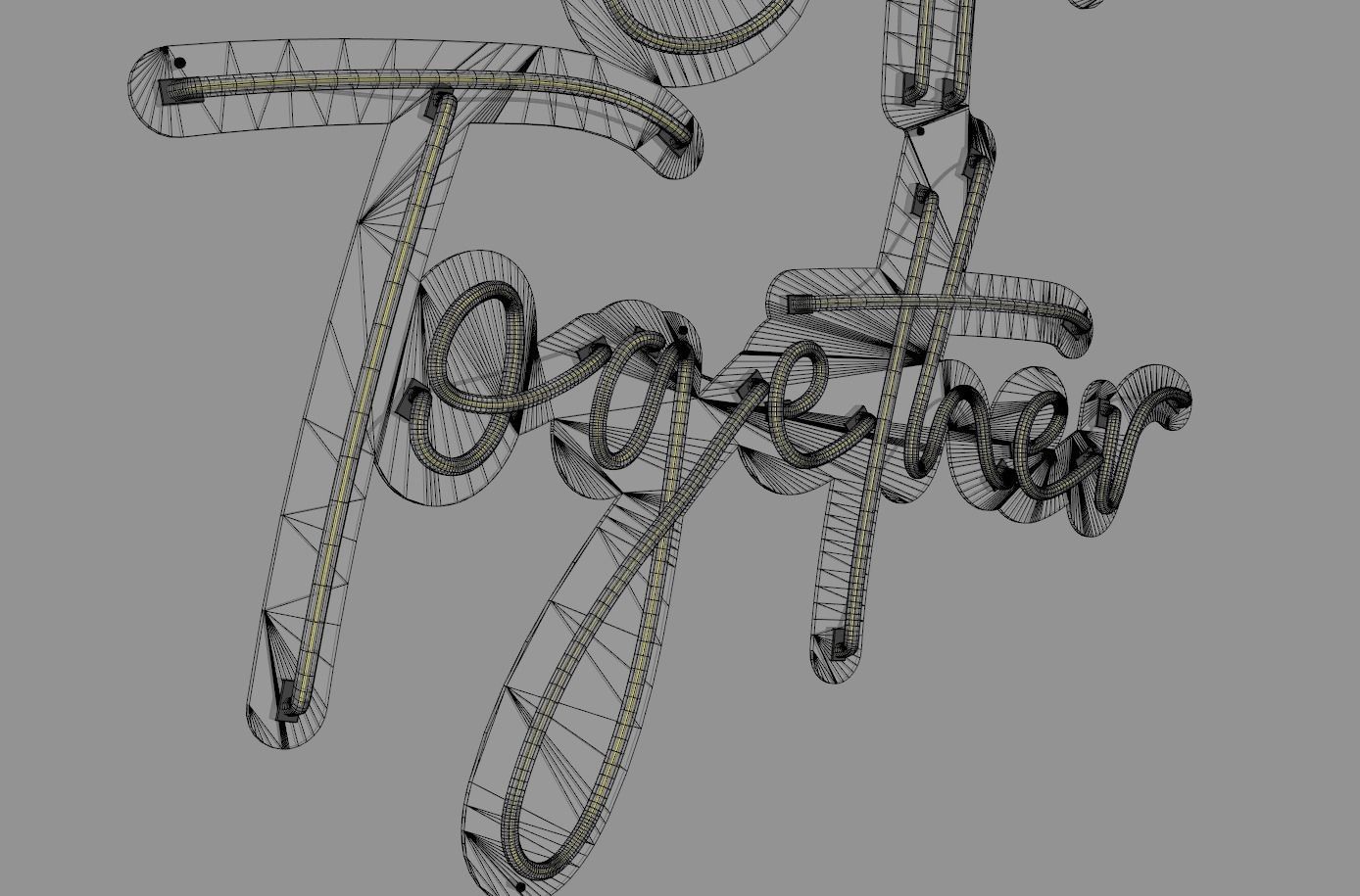 Better Together - Neon Sign 3D model_8