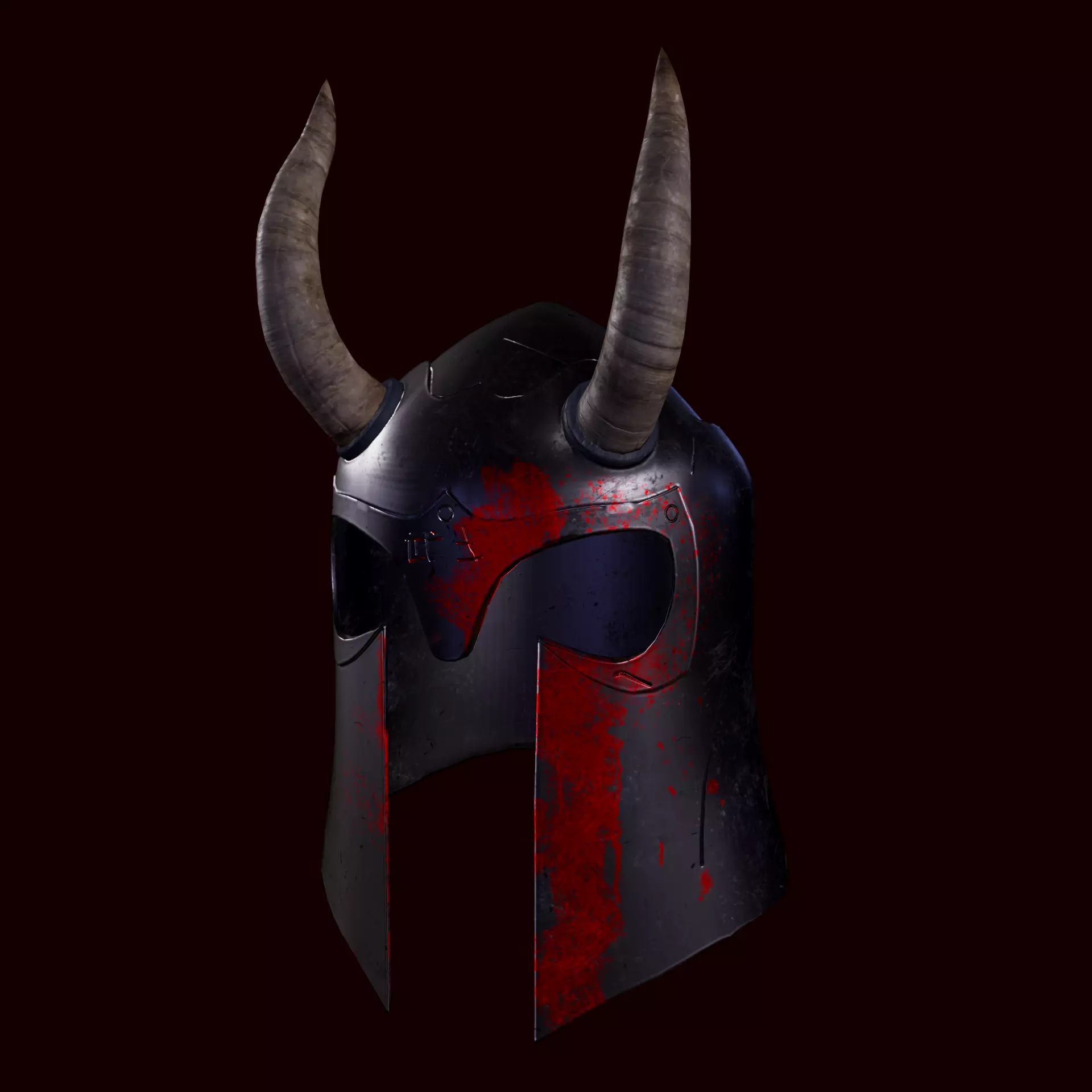 Realistick knights helmet PBR low-poly game ready model Low-poly 3D model