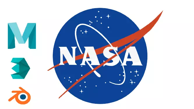 NASA Logo 3D Free low-poly 3D model_0