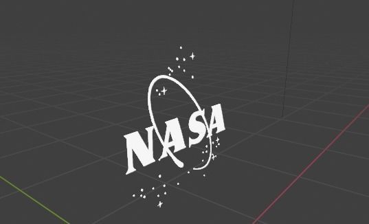 NASA Logo 3D Free low-poly 3D model_2