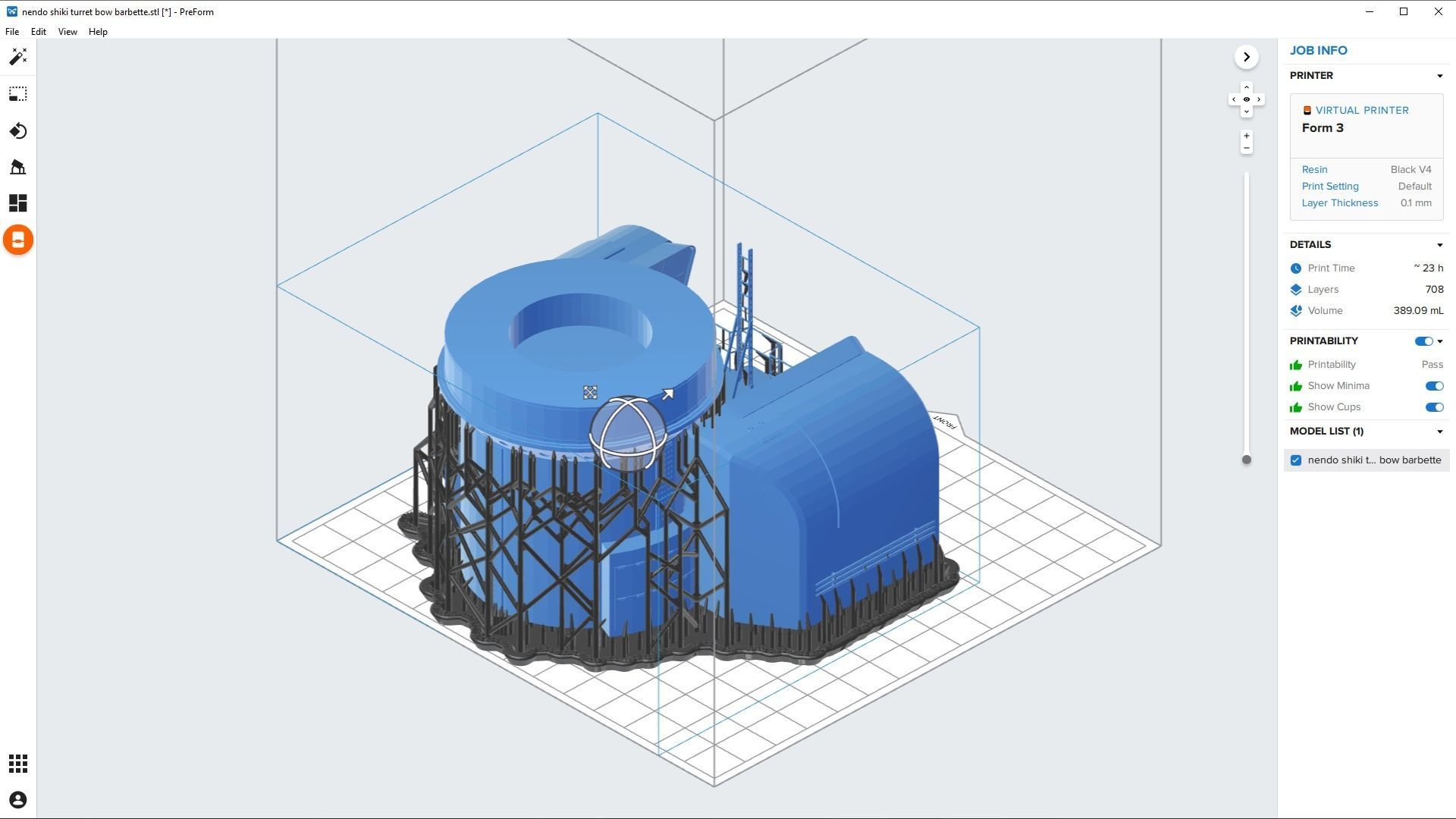Nendo Shiki bow barbette - Personal license - 1-100 scale 3D print model_1