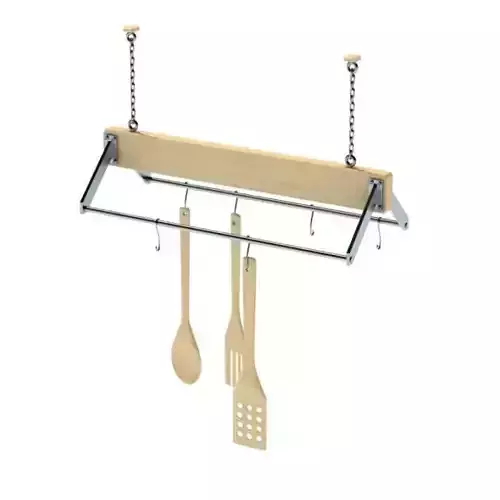 Wood And Metal Kitchen Rack