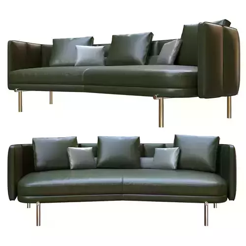Minotti Torii sofa leather 3D model