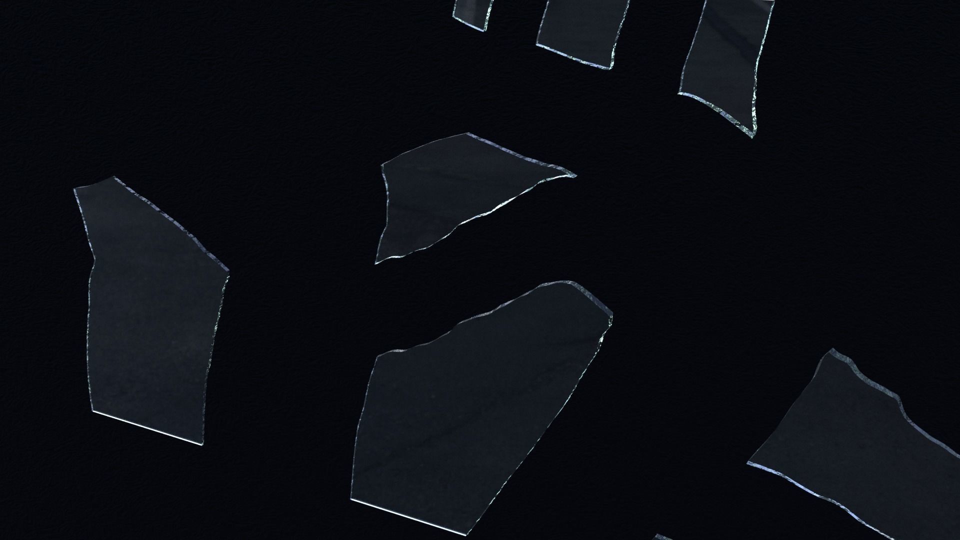 Broken Glass Asset Pack 3D model_2