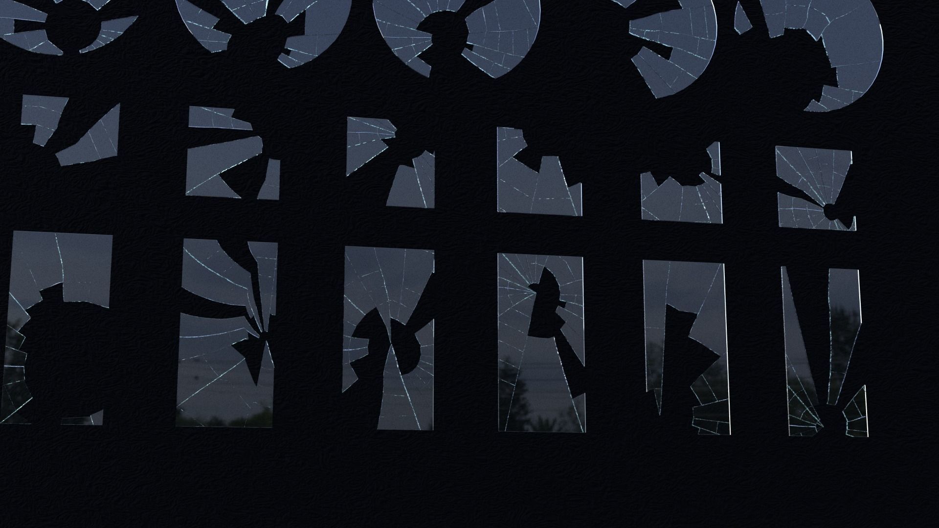 Broken Glass Asset Pack 3D model_13