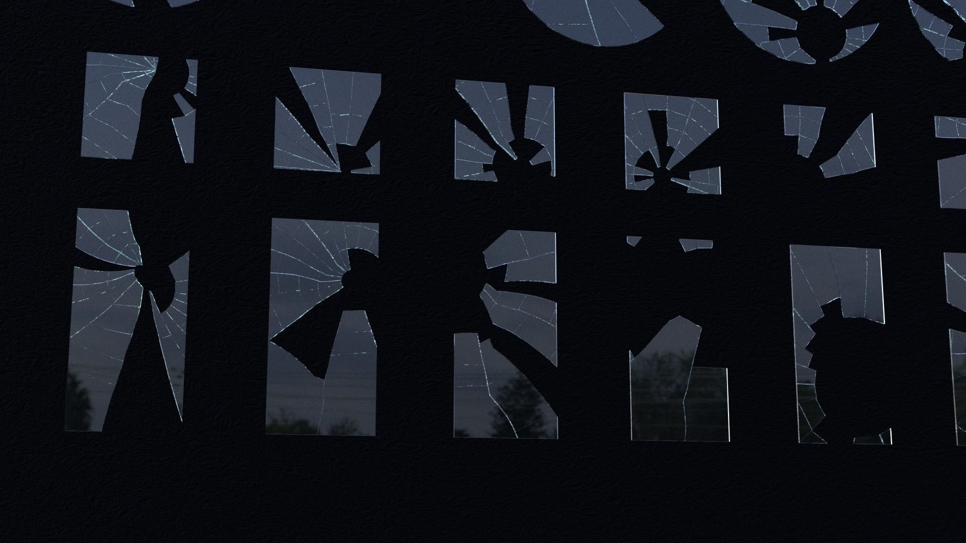 Broken Glass Asset Pack 3D model_12