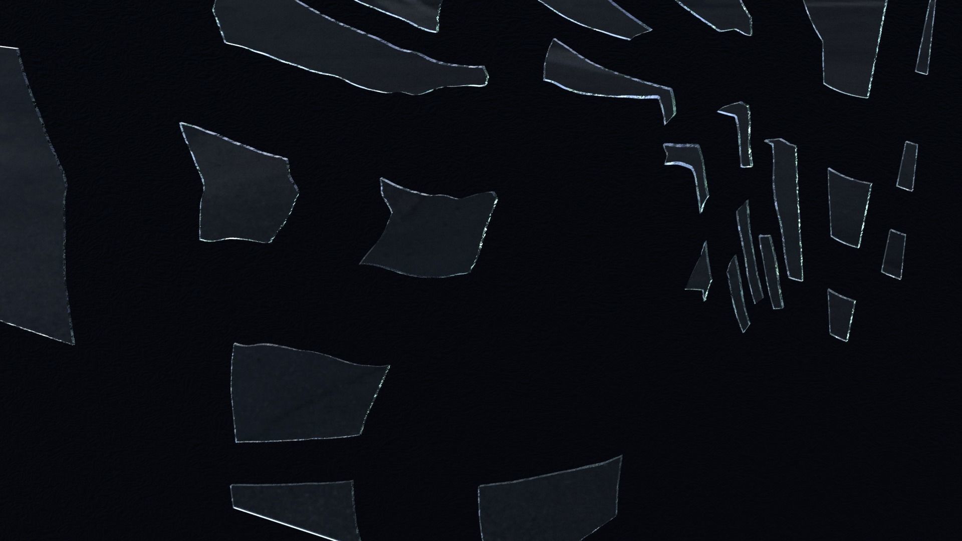 Broken Glass Asset Pack 3D model_5