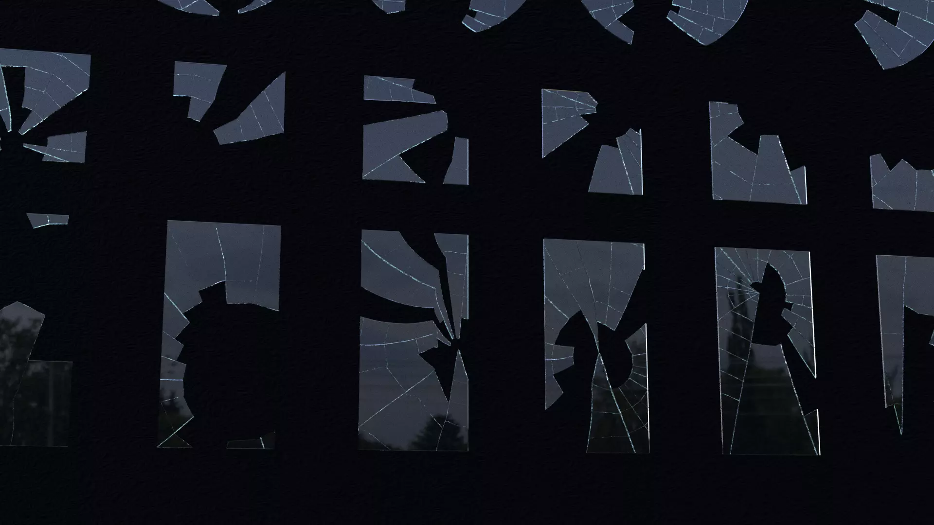 Broken Glass Asset Pack 3D model_0