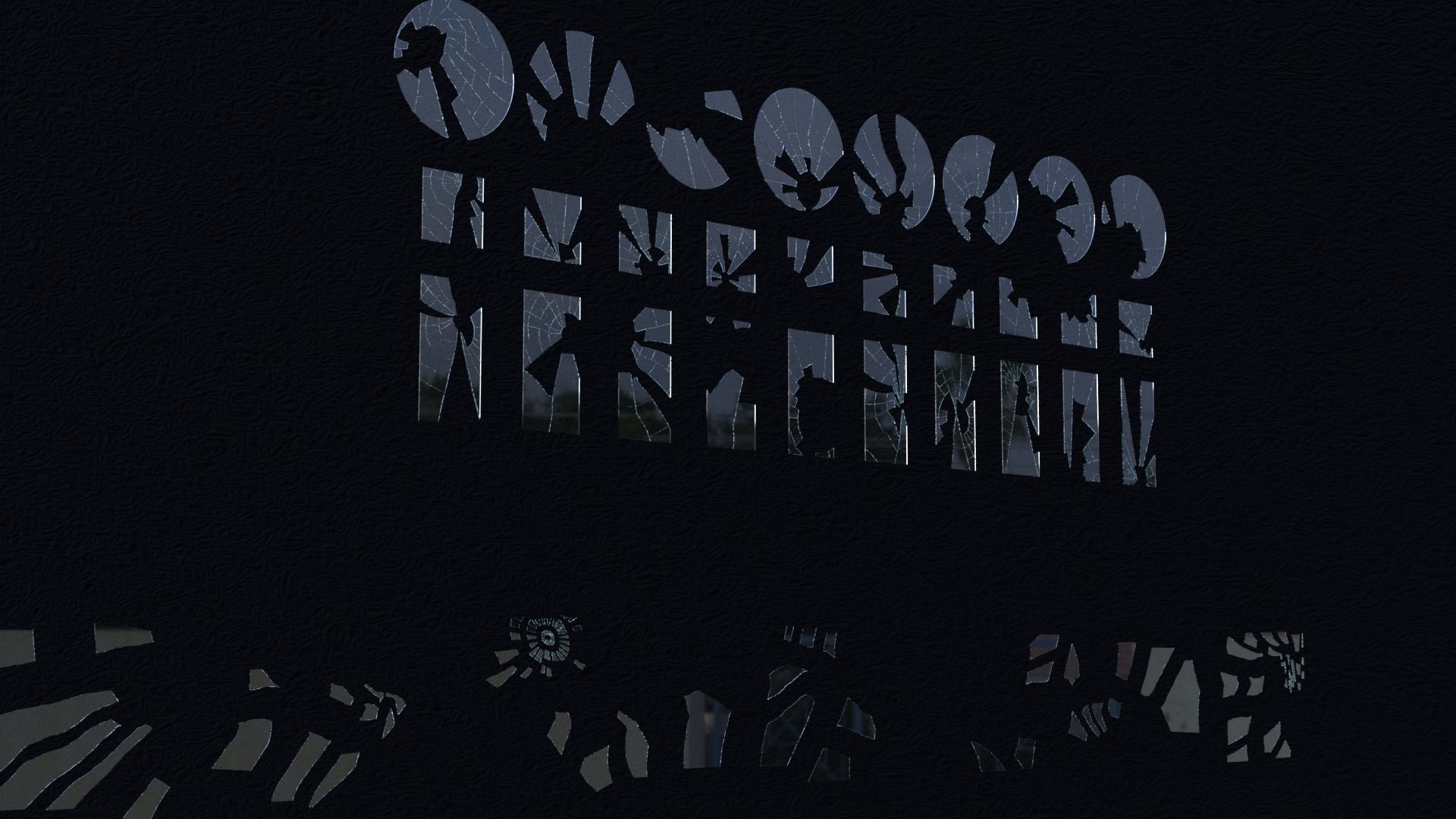 Broken Glass Asset Pack 3D model_6