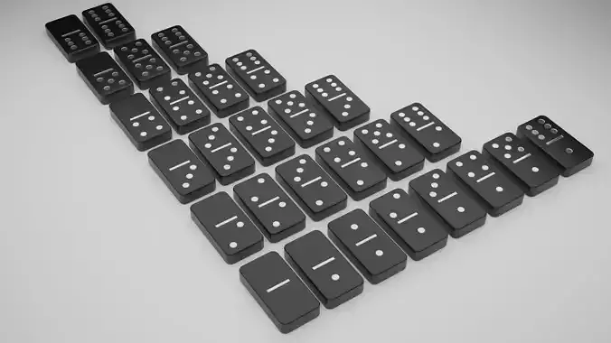 Black dominoes set
