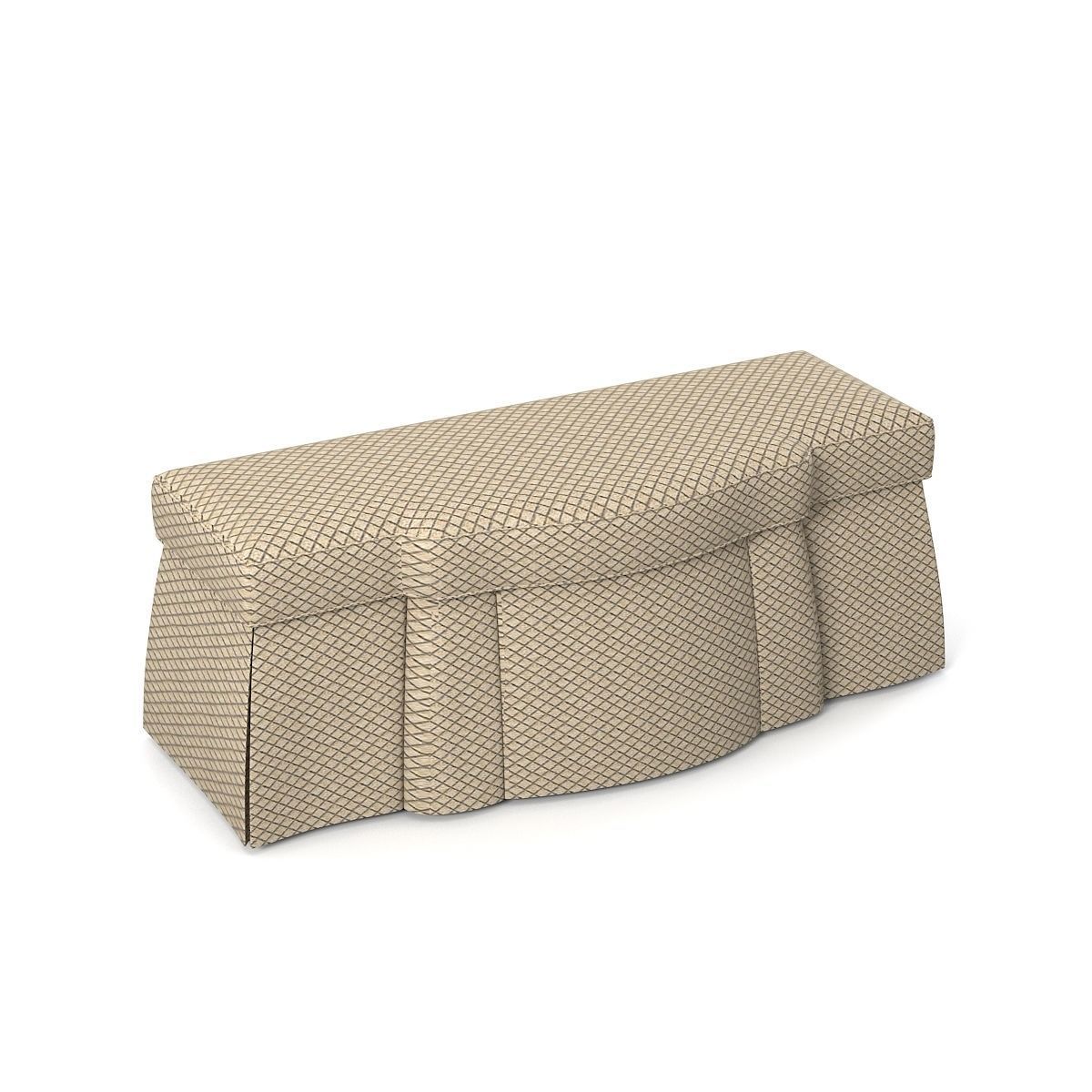 Century Cornel Storage Ottoman 33-906 pouf  3D model_2