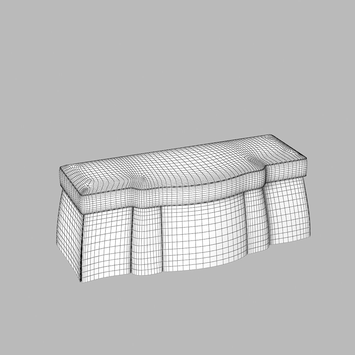 Century Cornel Storage Ottoman 33-906 pouf  3D model_4