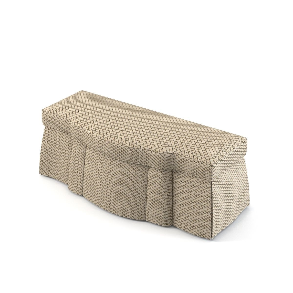 Century Cornel Storage Ottoman 33-906 pouf  3D model_3