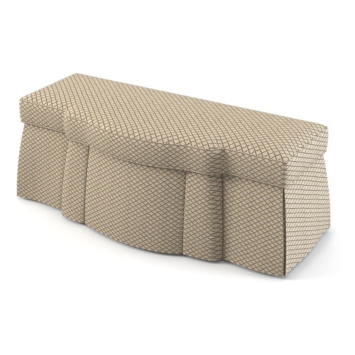 Century Cornel Storage Ottoman 33-906 pouf  3D model_1