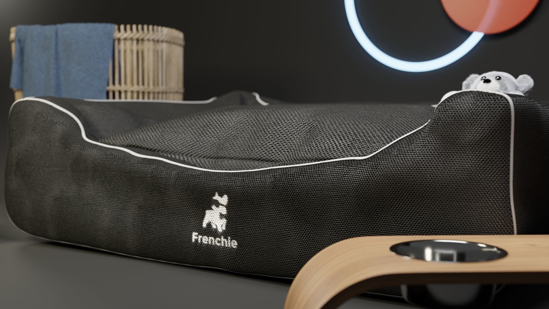 Dog Bed - Pet Bed - Ready Scene 3D model_1