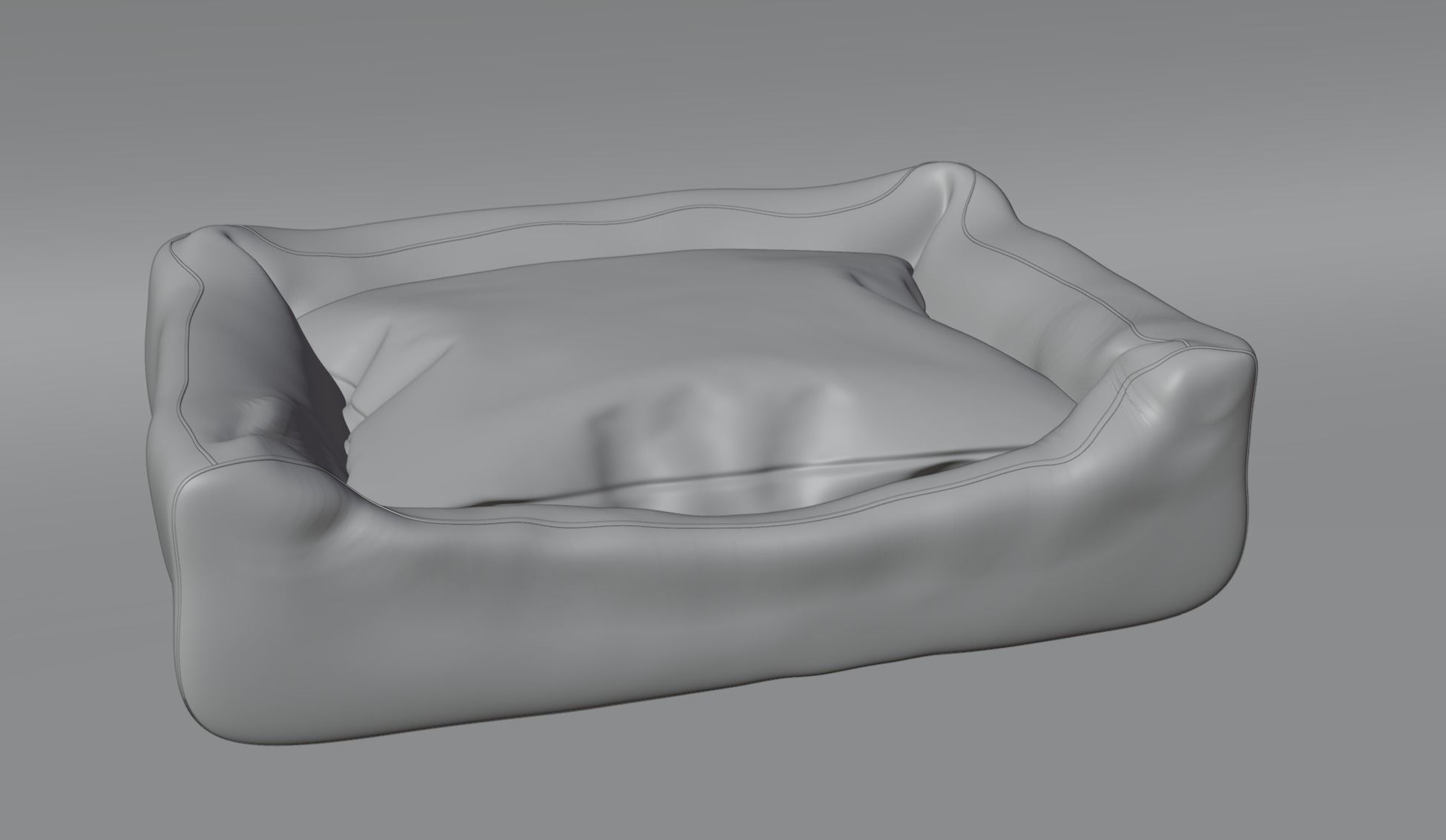 Dog Bed - Pet Bed - Ready Scene 3D model_6