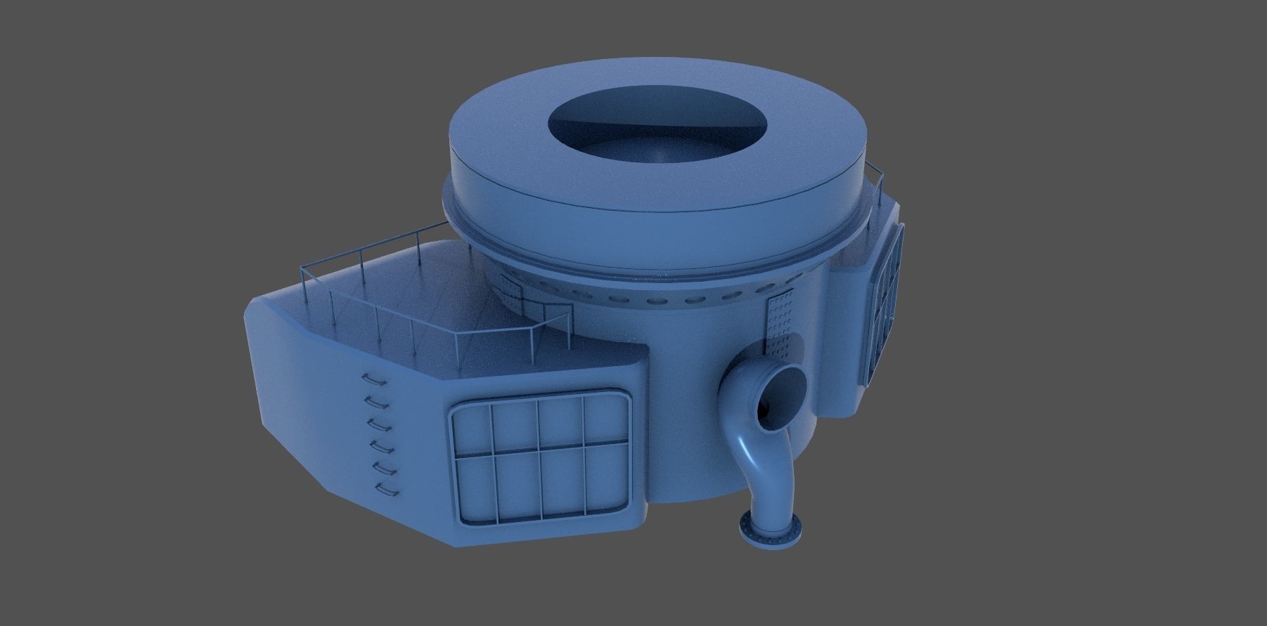 Nendo Shiki stern barbette - Personal license - 1-100 scale 3D print model_4