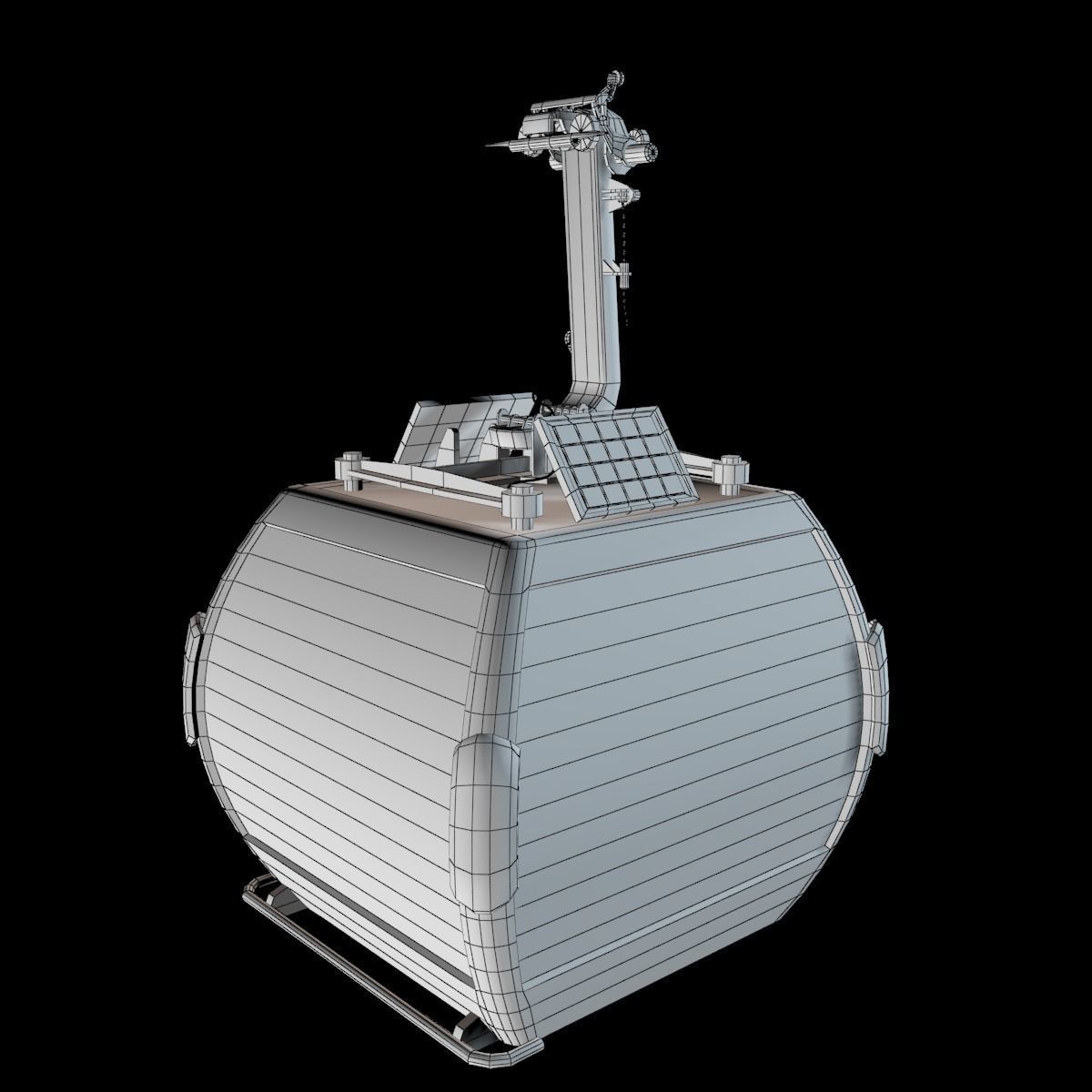 Ropeway Cabine Low-poly 3D model_17