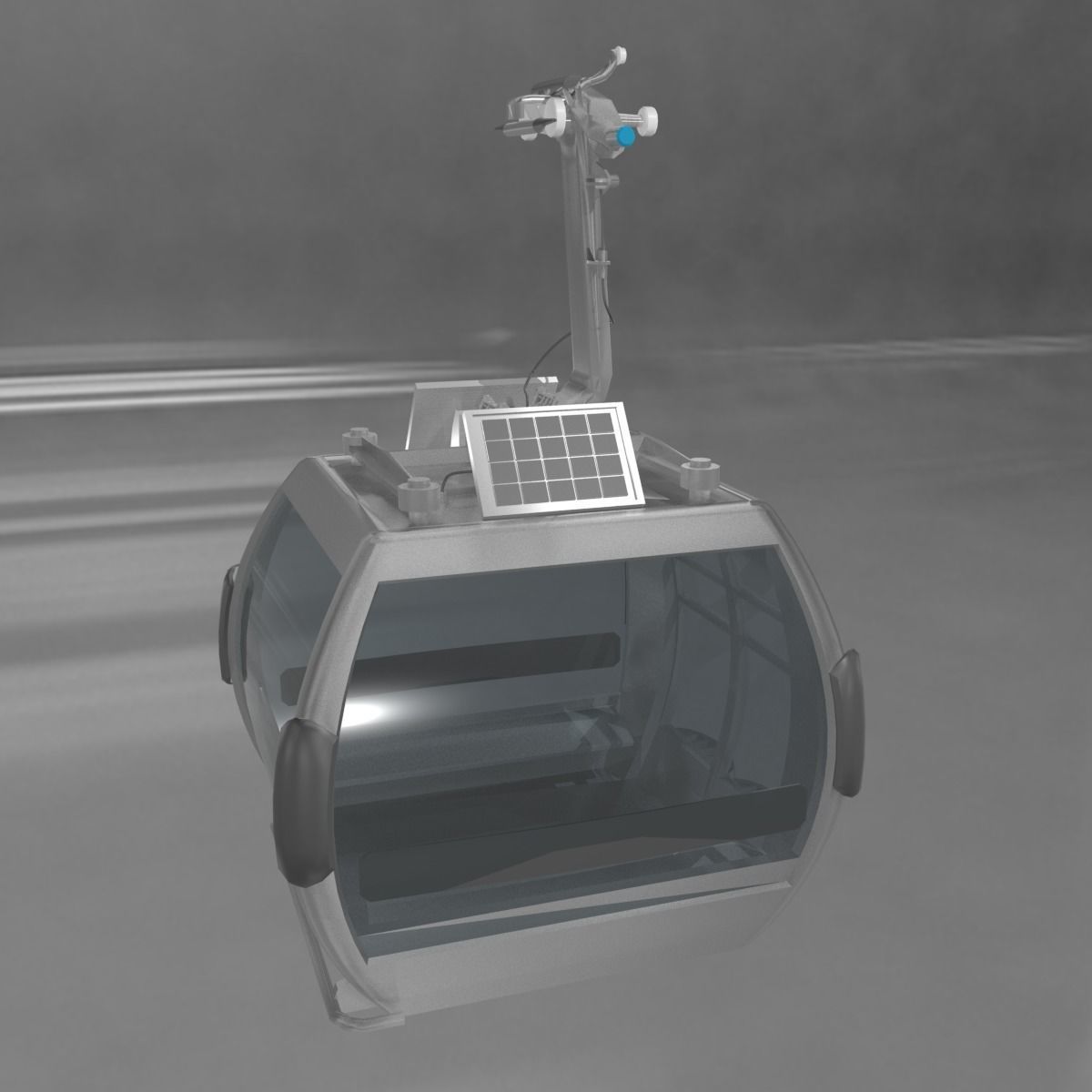 Ropeway Cabine Low-poly 3D model_14