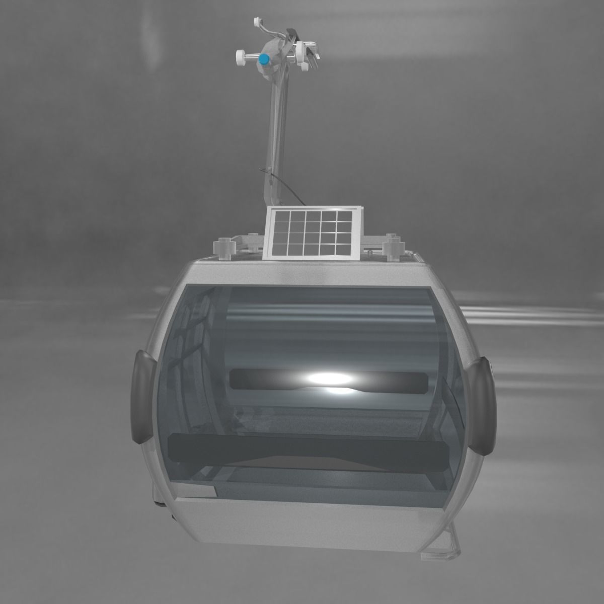 Ropeway Cabine Low-poly 3D model_9
