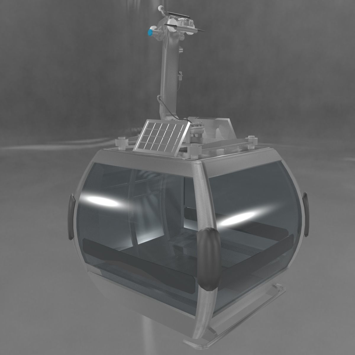 Ropeway Cabine Low-poly 3D model_11