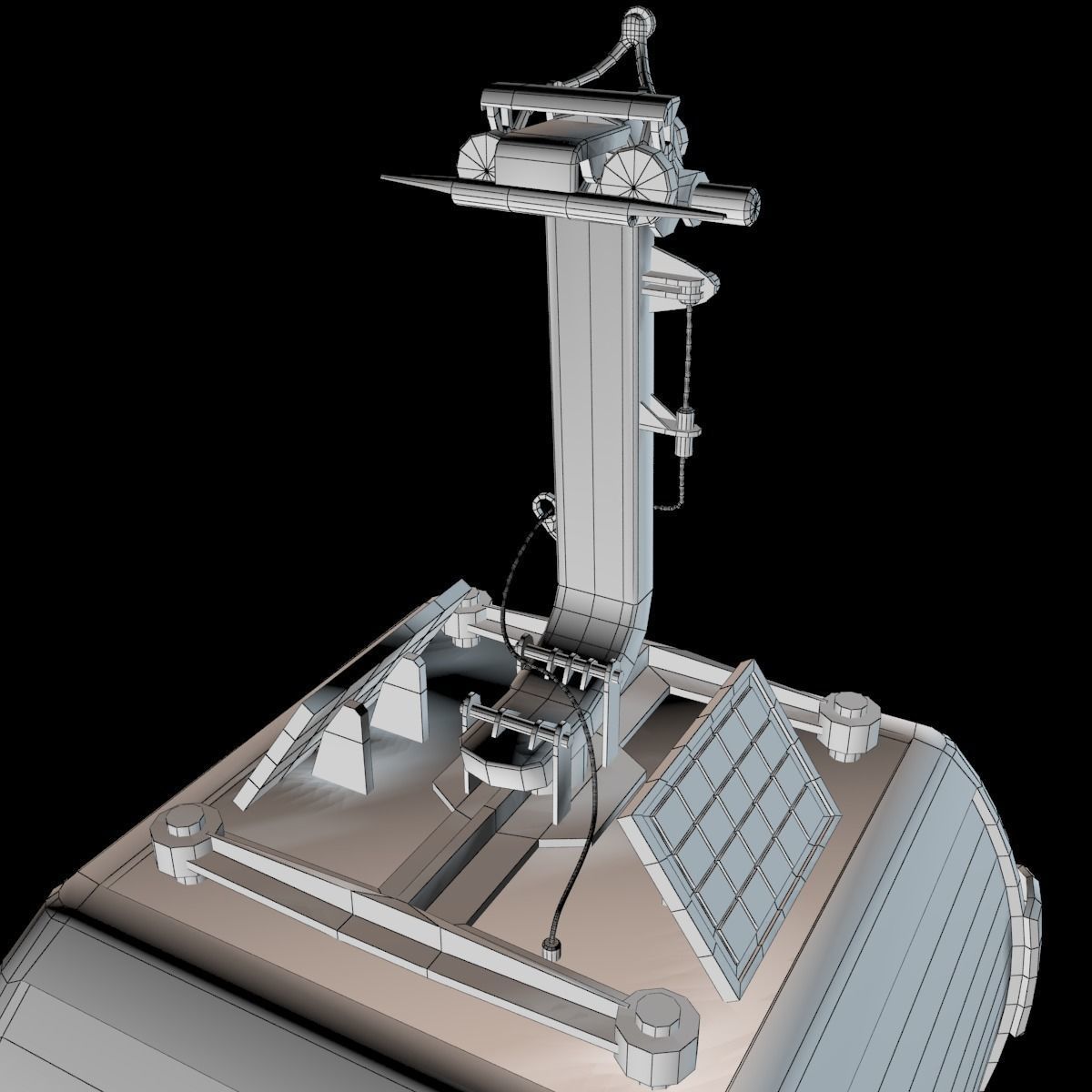 Ropeway Cabine Low-poly 3D model_18