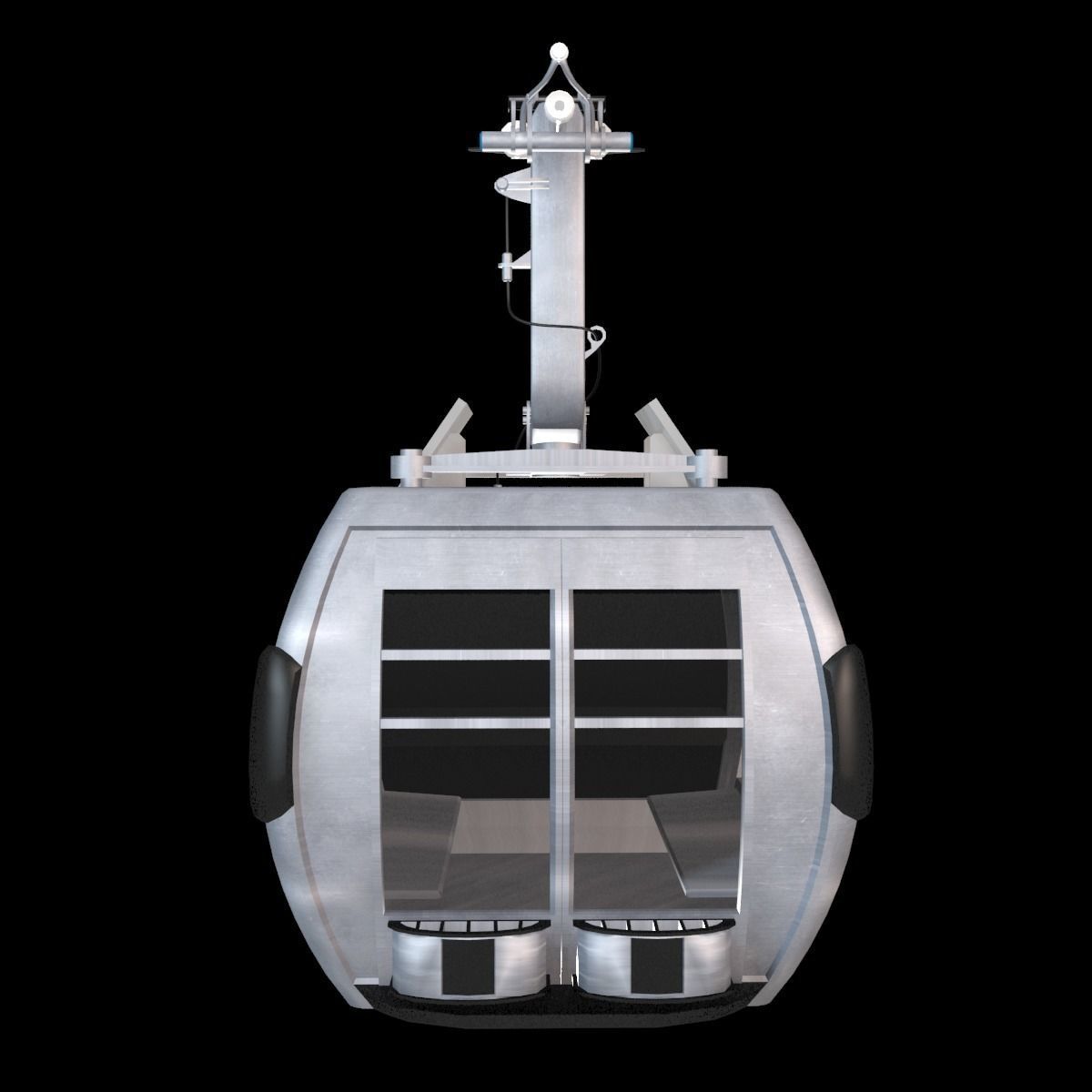 Ropeway Cabine Low-poly 3D model_2