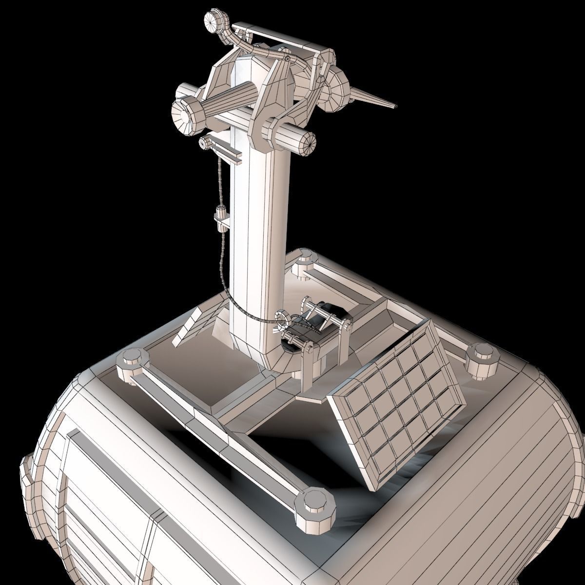 Ropeway Cabine Low-poly 3D model_19