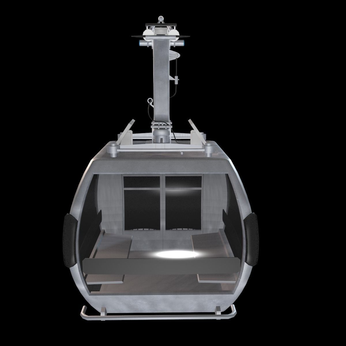 Ropeway Cabine Low-poly 3D model_7