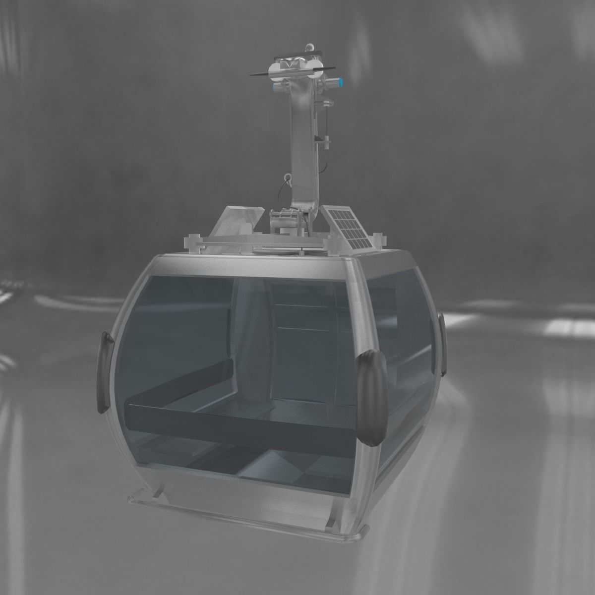 Ropeway Cabine Low-poly 3D model_13
