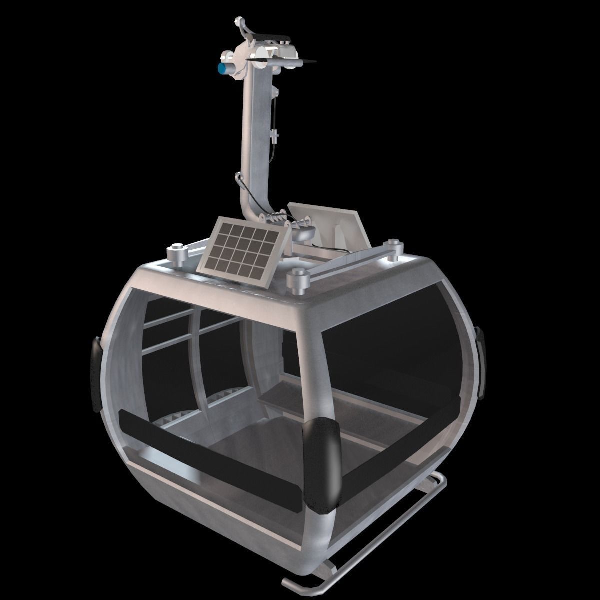 Ropeway Cabine Low-poly 3D model_5