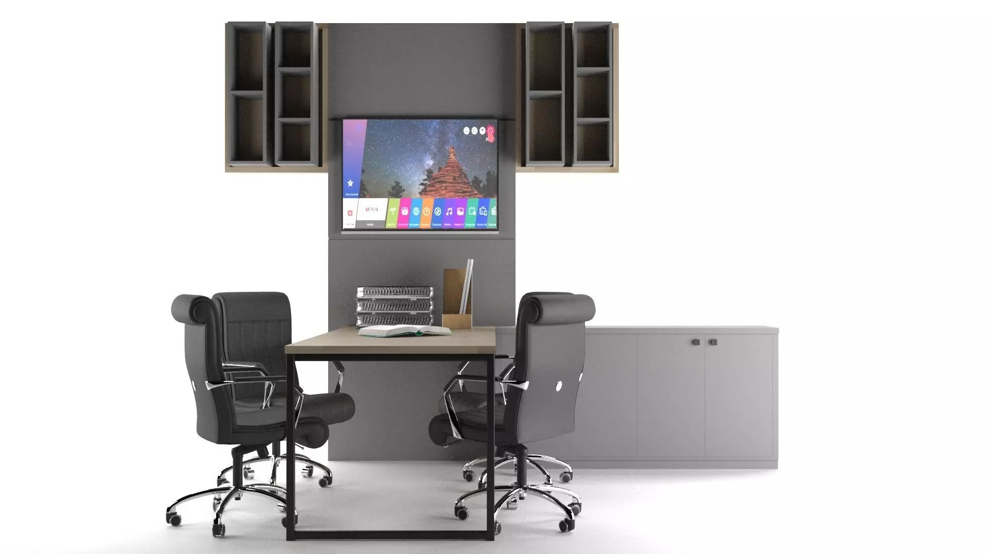 OFFICE MEETING SET 3D model_0