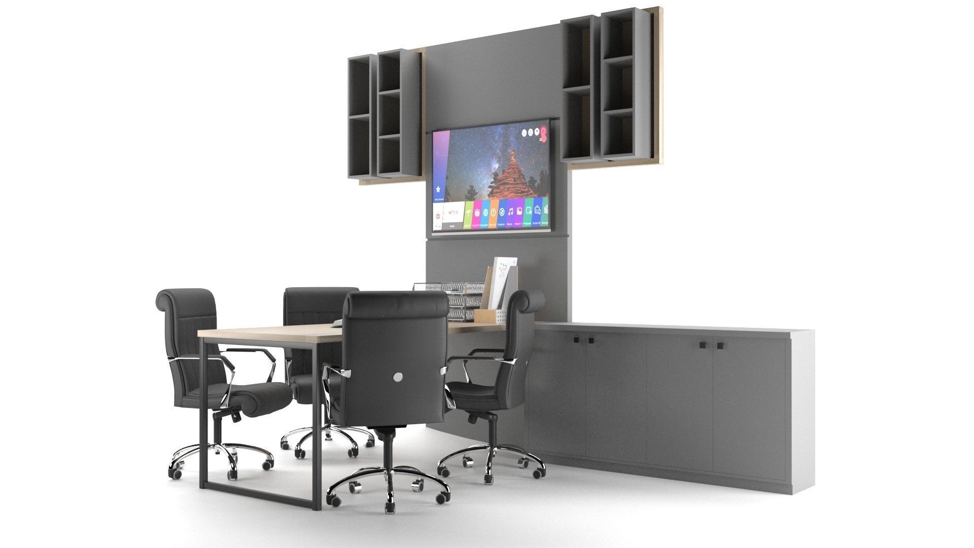 OFFICE MEETING SET 3D model_1