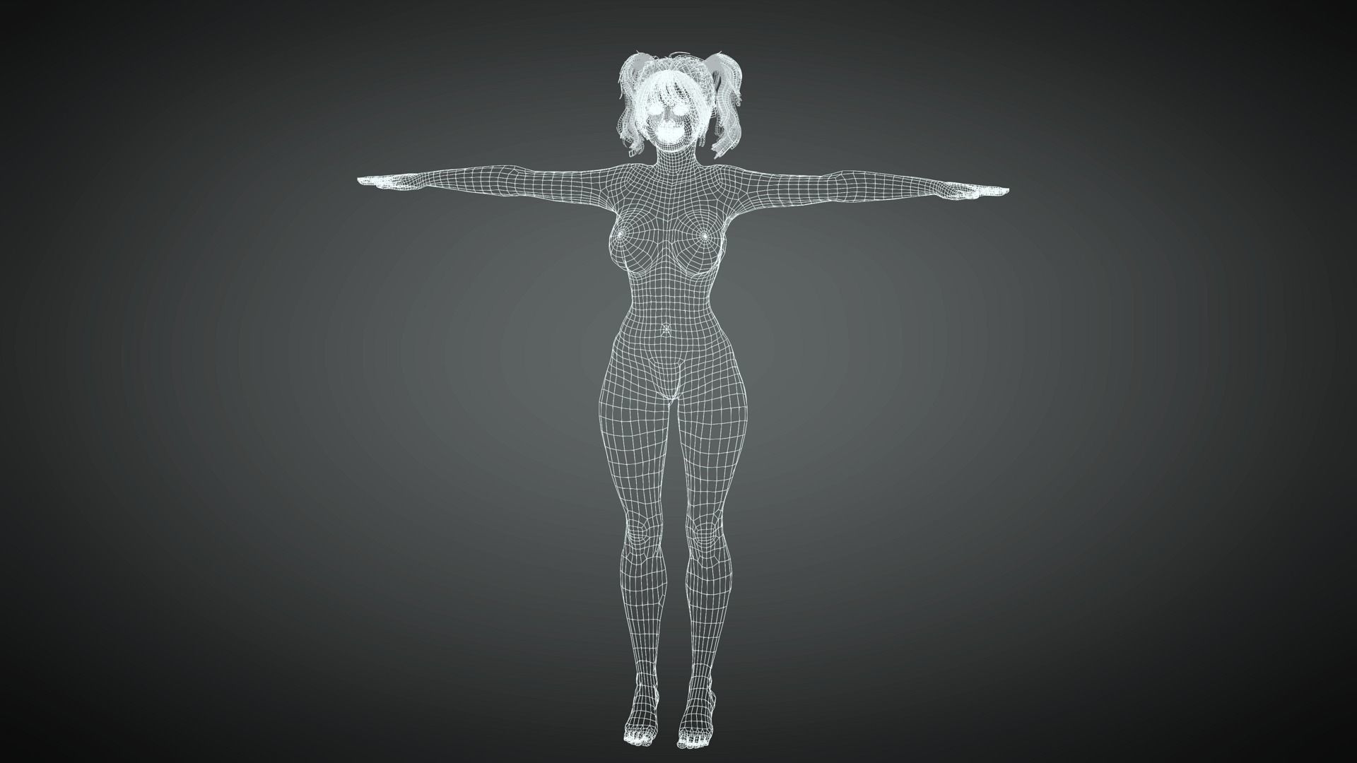 AAA Realistic Female Character 13 Low-poly 3D model_21