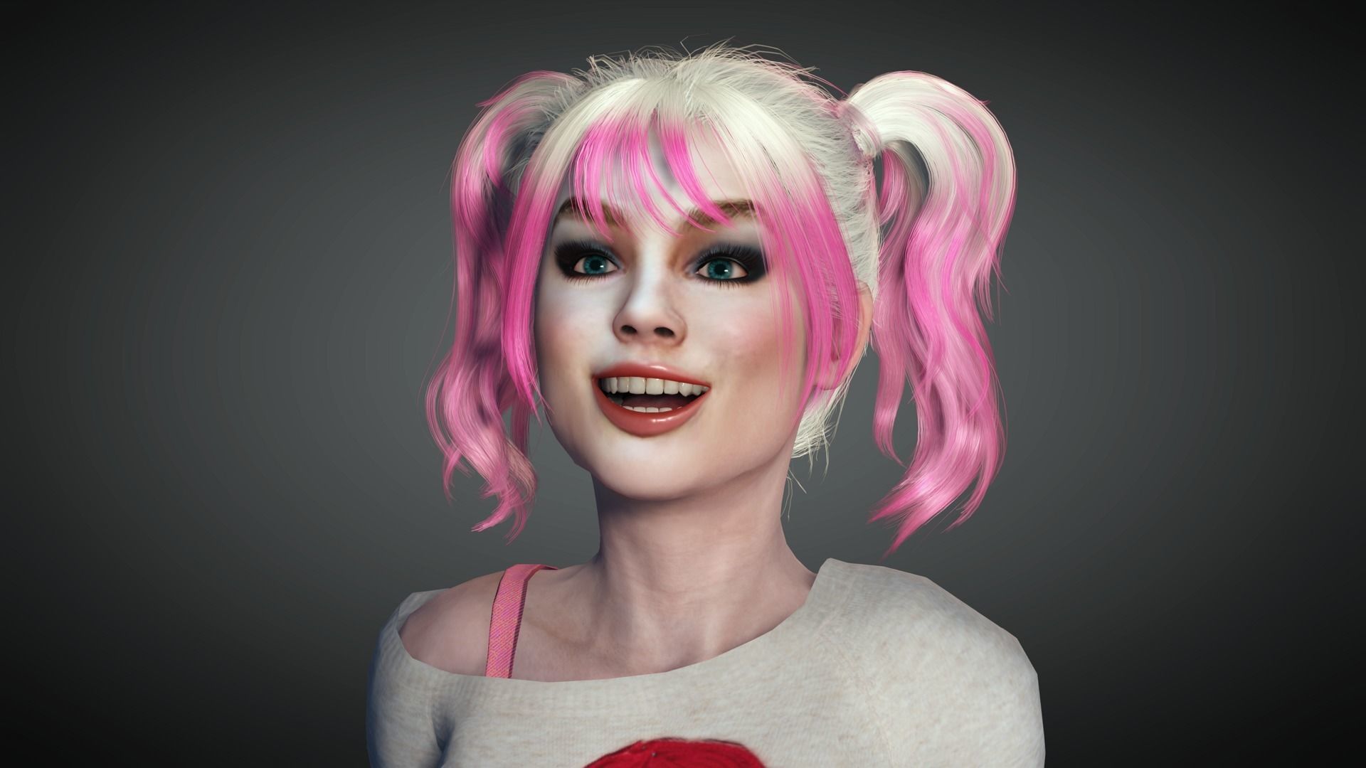 AAA Realistic Female Character 13 Low-poly 3D model_14