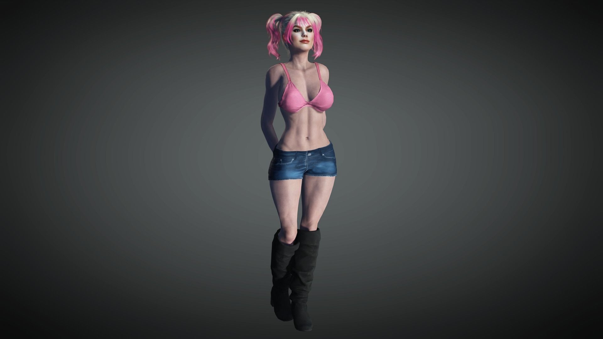 AAA Realistic Female Character 13 Low-poly 3D model_2