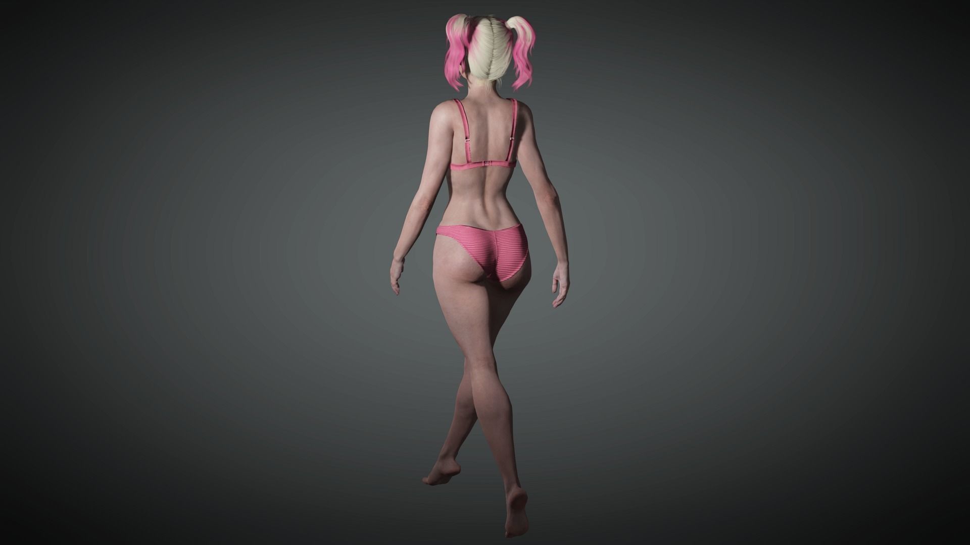 AAA Realistic Female Character 13 Low-poly 3D model_8