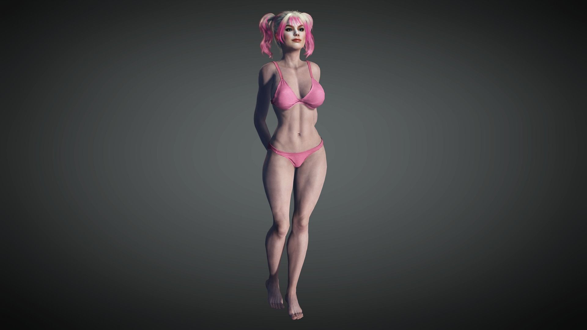AAA Realistic Female Character 13 Low-poly 3D model_3