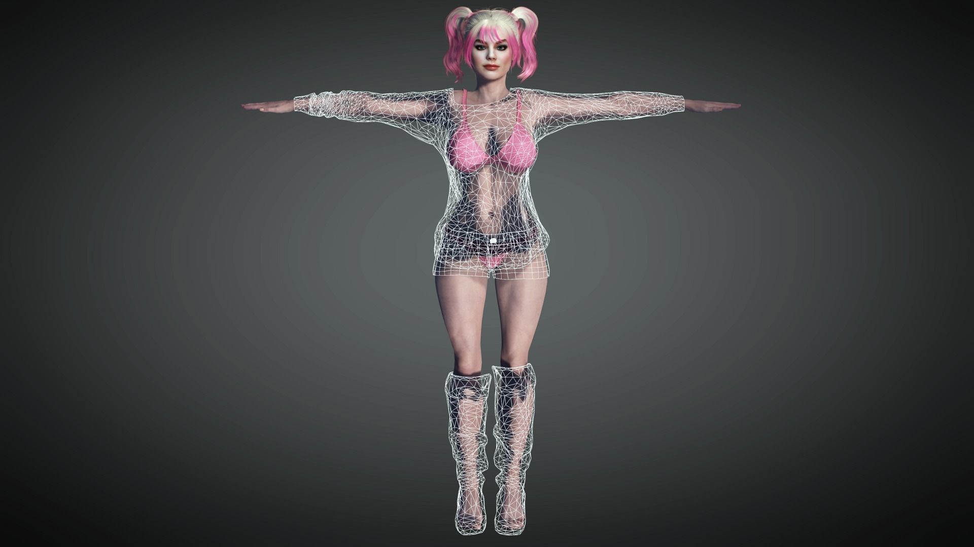 AAA Realistic Female Character 13 Low-poly 3D model_22