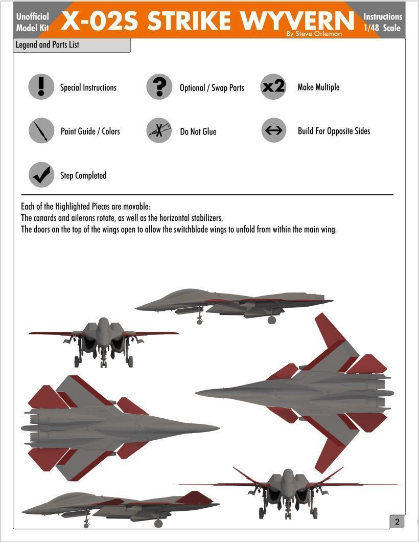 X 02S Strike Wyvern Scale Model 3D print model_25