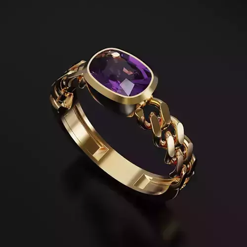 ametis amethyst ring gold