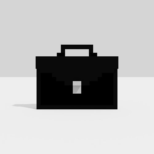 Voxel Case Low-poly 3D model