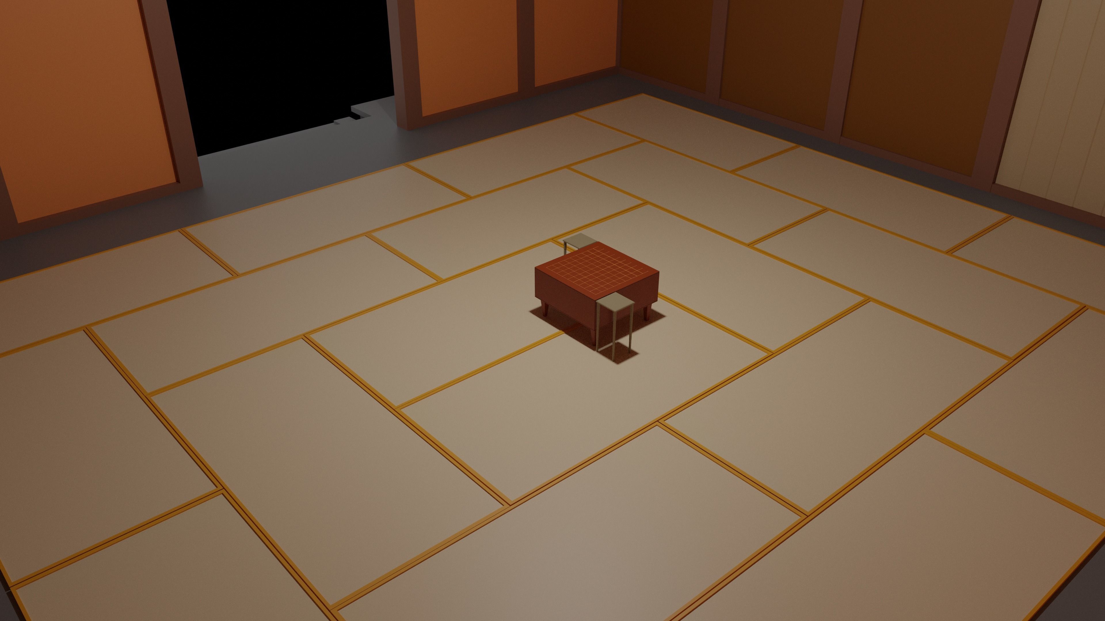 Small Temple in oriental style Low-poly 3D model_3