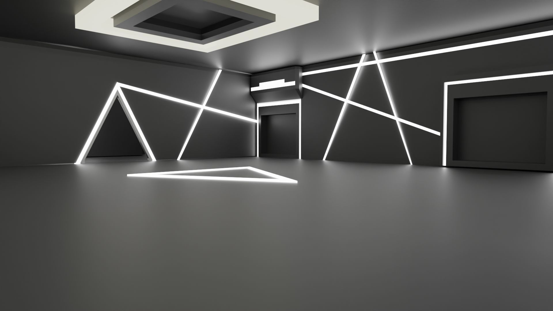 Store Area Interior Low-poly 3D model_1