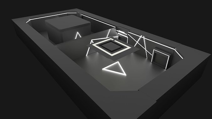 Store Area Interior Low-poly 3D model