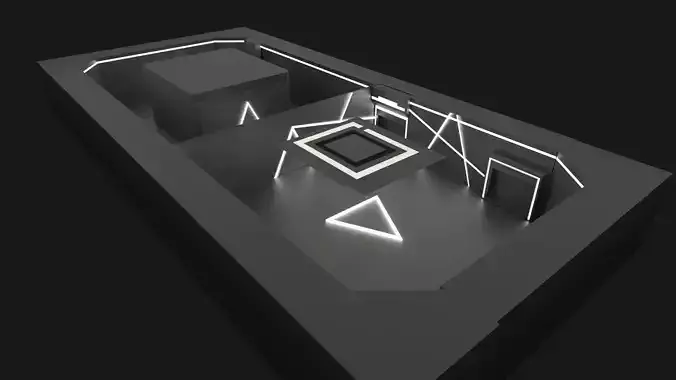 Store Area Interior Low-poly 3D model
